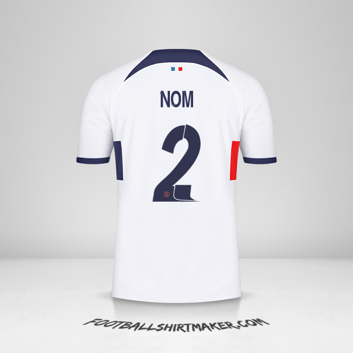 Maillot Paris Saint Germain Cup 2023/2024 Extérieur -  nom - 2