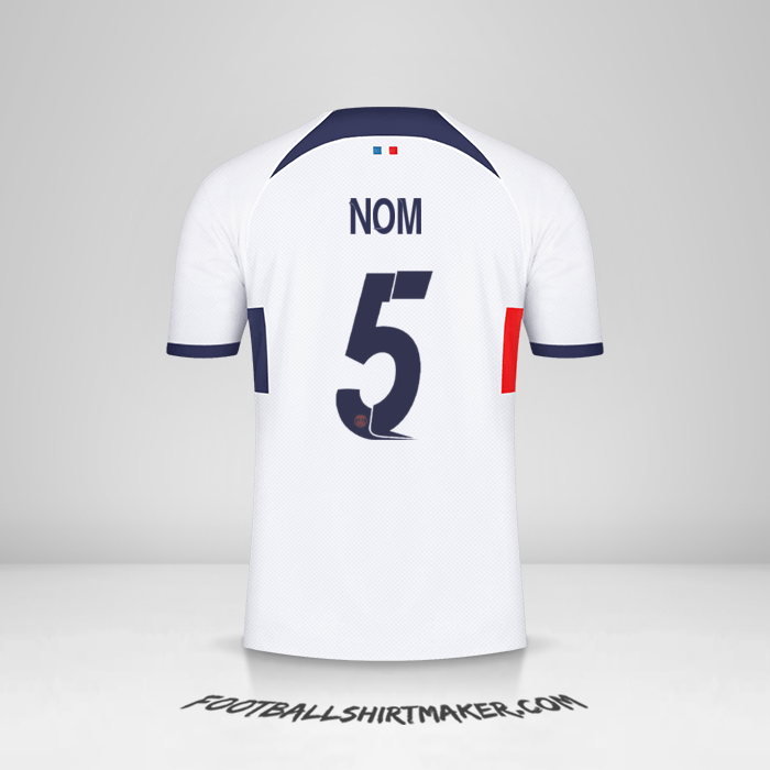 Maillot Paris Saint Germain Cup 2023/2024 Extérieur -  nom - 5