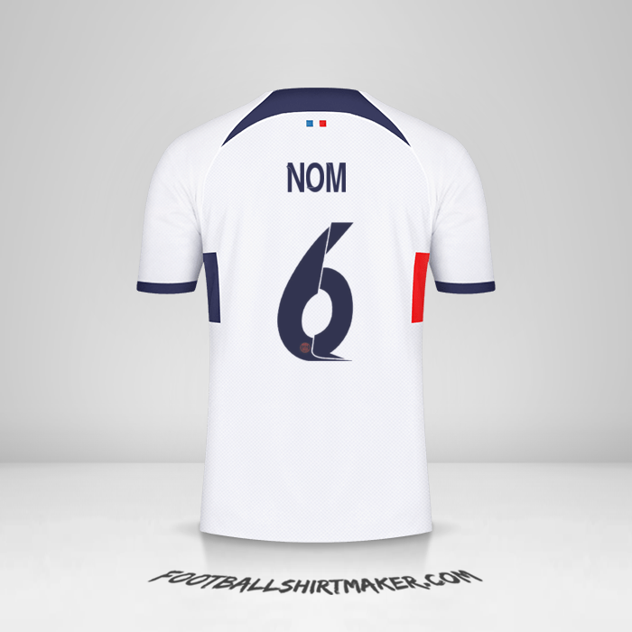 Maillot Paris Saint Germain Cup 2023/2024 Extérieur -  nom - 6