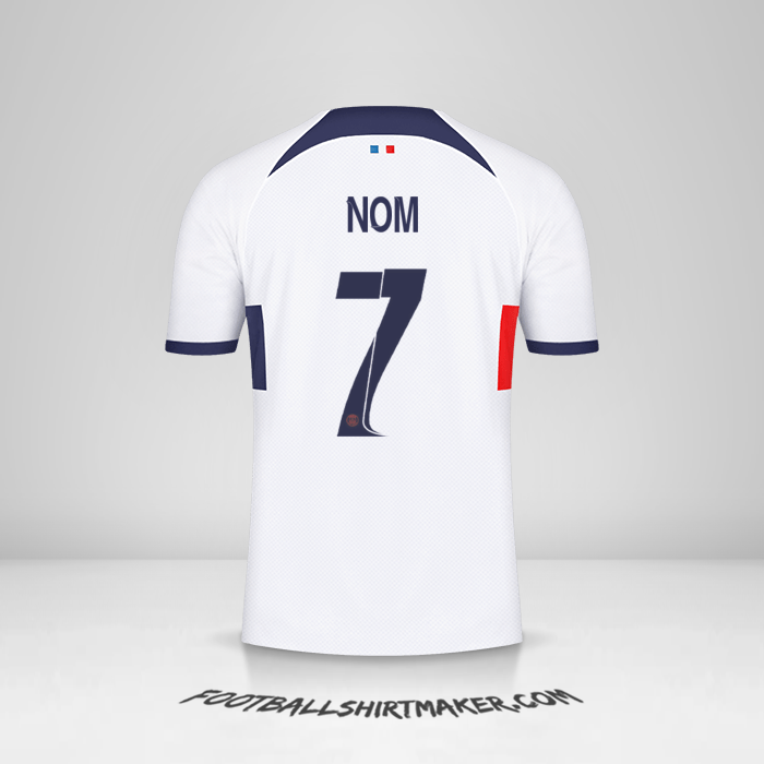 Maillot Paris Saint Germain Cup 2023/2024 Extérieur -  nom - 7