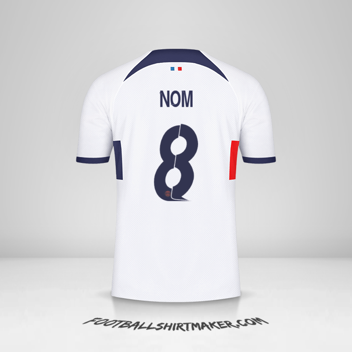 Maillot Paris Saint Germain Cup 2023/2024 Extérieur -  nom - 8