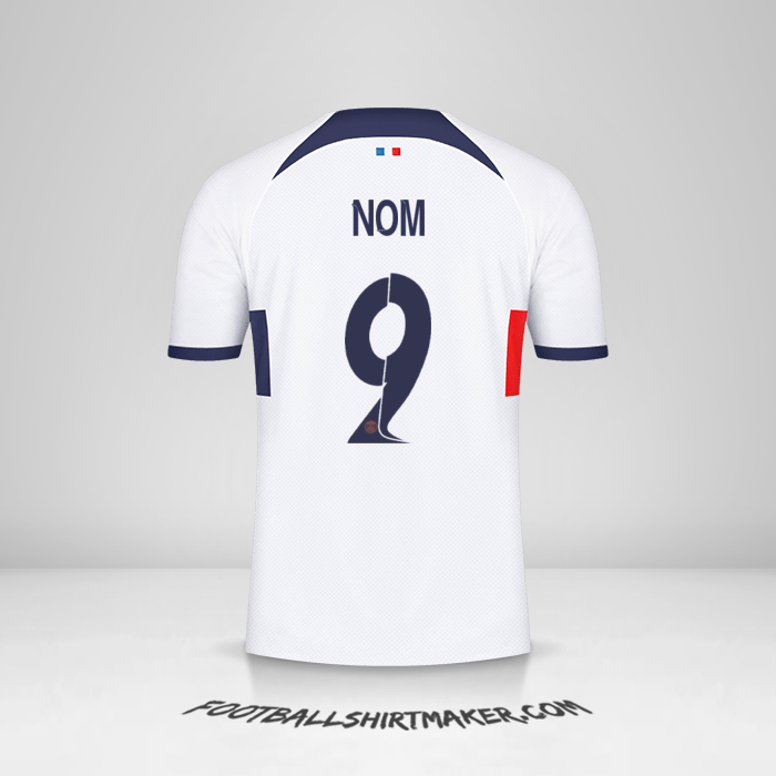 Maillot Paris Saint Germain Cup 2023/2024 Extérieur -  nom - 9