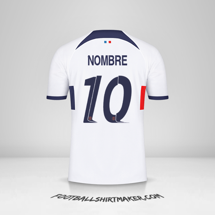 Jersey Paris Saint Germain Cup 2023/2024 Visita -  nombre - 10