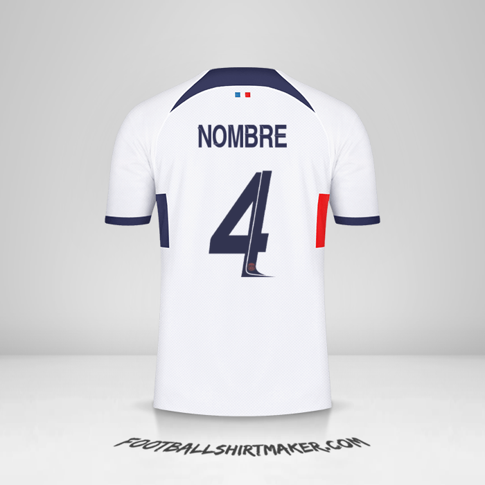 Jersey Paris Saint Germain Cup 2023/2024 Visita -  nombre - 4