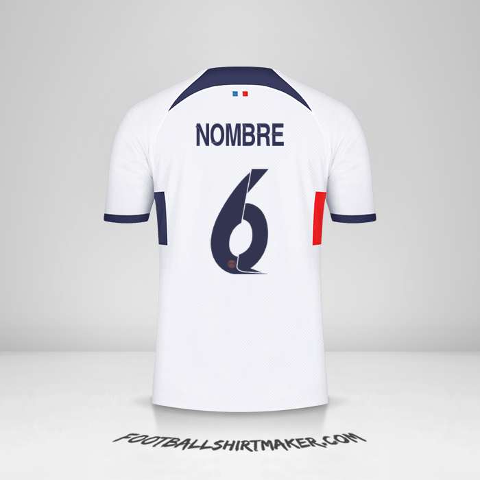 Jersey Paris Saint Germain Cup 2023/2024 Visita -  nombre - 6