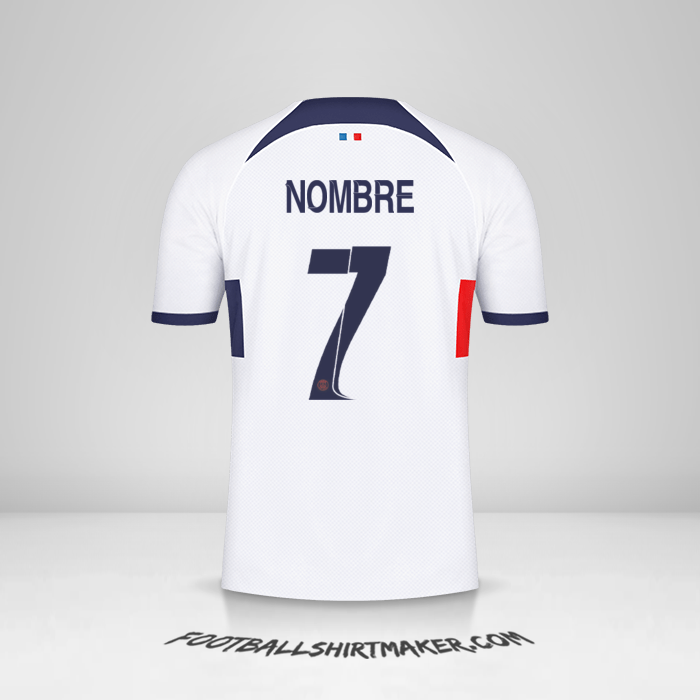 Jersey Paris Saint Germain Cup 2023/2024 Visita -  nombre - 7