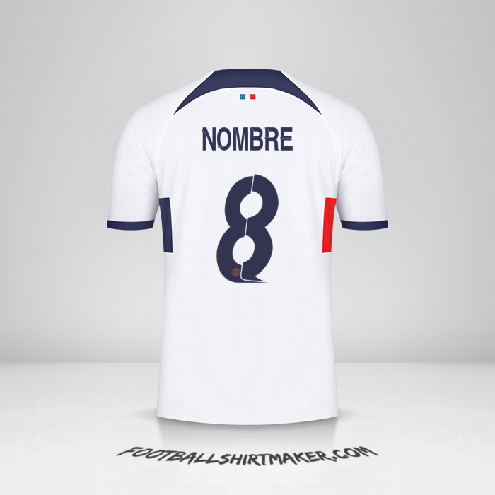 Jersey Paris Saint Germain Cup 2023/2024 Visita -  nombre - 8