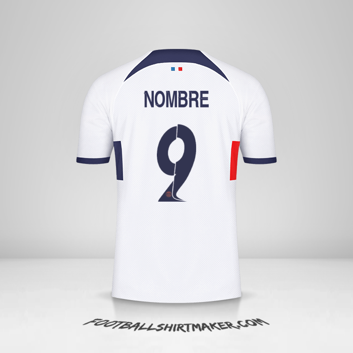 Jersey Paris Saint Germain Cup 2023/2024 Visita -  nombre - 9