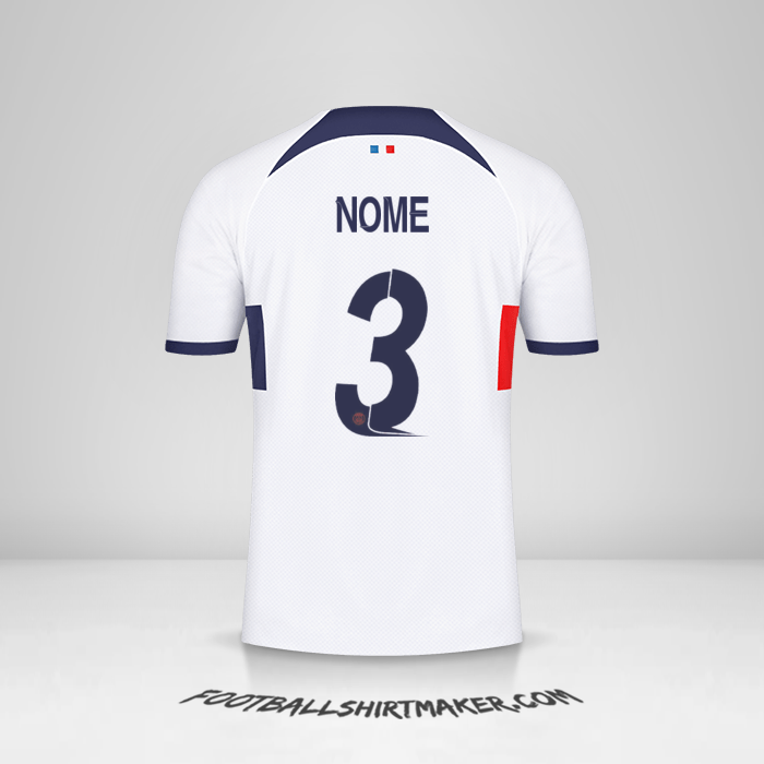 Maglia Paris Saint Germain Cup 2023/2024 Seconda -  nome - 3