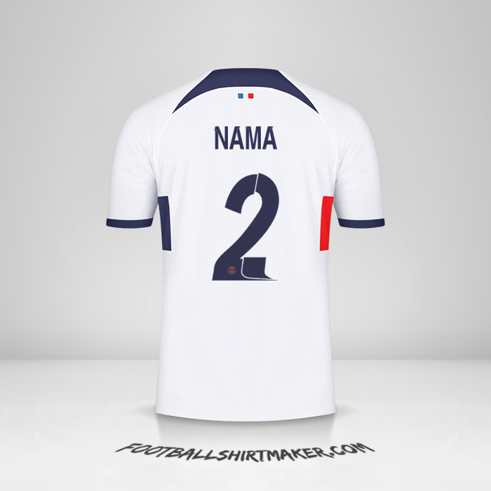 Jersey Paris Saint Germain Cup 2023/2024 Alternatif -  nama - 2