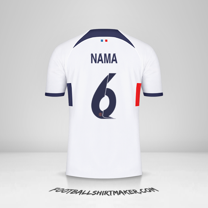 Jersey Paris Saint Germain Cup 2023/2024 Alternatif -  nama - 6