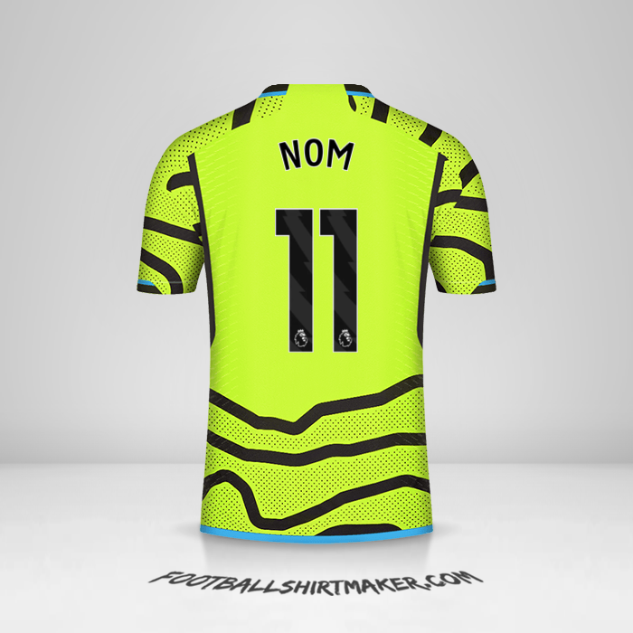Maillot Arsenal 2023/2024 Extérieur -  nom - 11