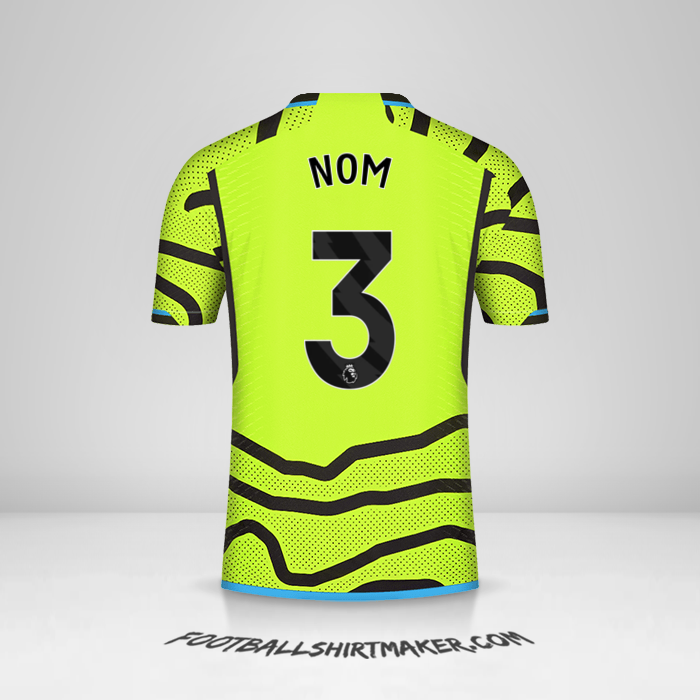 Maillot Arsenal 2023/2024 Extérieur -  nom - 3