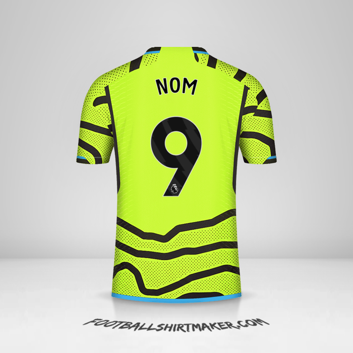 Maillot Arsenal 2023/2024 Extérieur -  nom - 9
