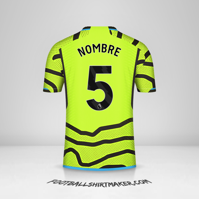 Jersey Arsenal 2023/2024 Visita -  nombre - 5