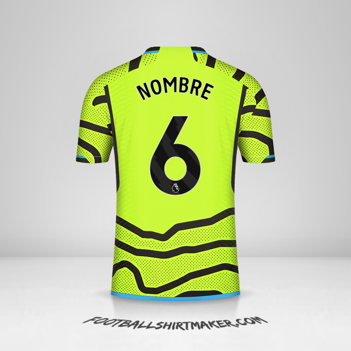 Jersey Arsenal 2023/2024 Visita -  nombre - 6