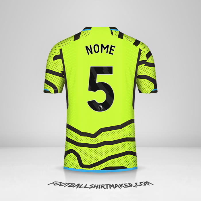 Maglia Arsenal 2023/2024 Seconda -  nome - 5