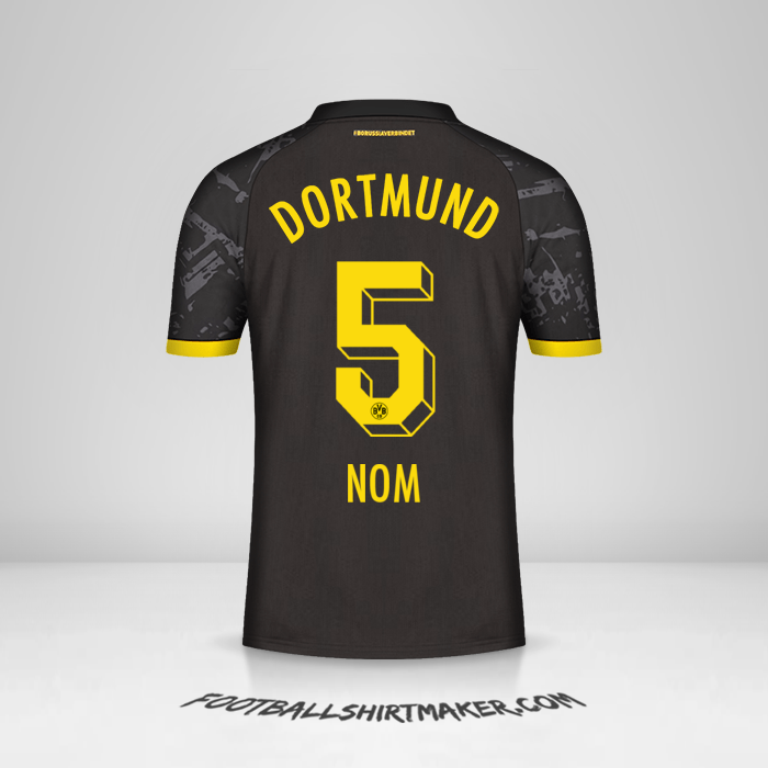 Maillot Borussia Dortmund 2023/2024 Extérieur -  nom - 5