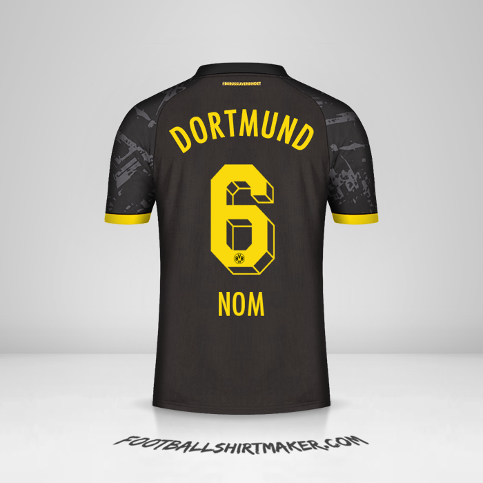 Maillot Borussia Dortmund 2023/2024 Extérieur -  nom - 6