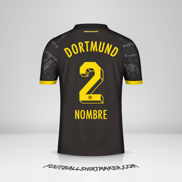 Jersey Borussia Dortmund 2023/2024 Visita -  nombre - 2