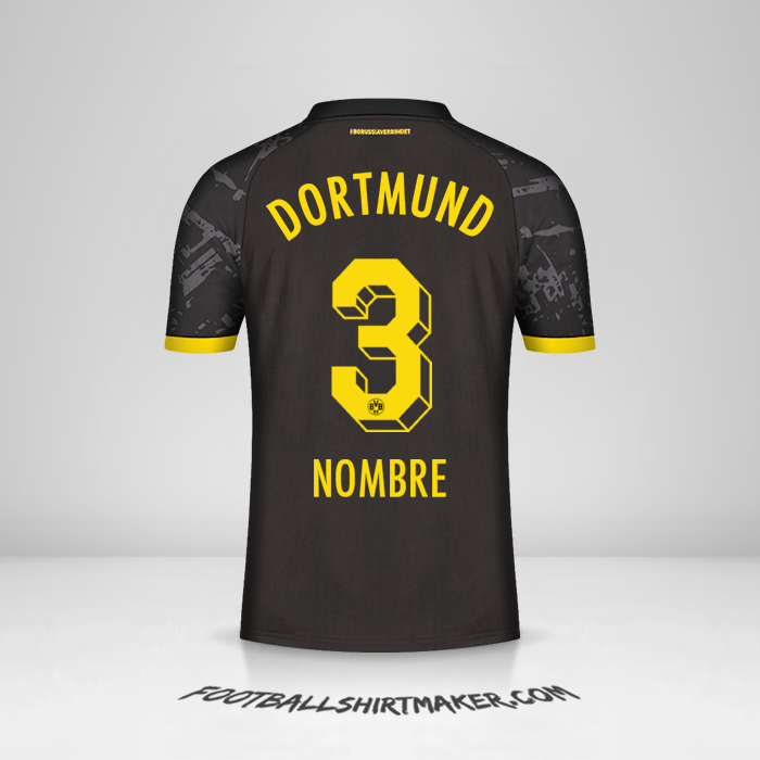 Camiseta Borussia Dortmund 2023/2024 Visita -  nombre - 3