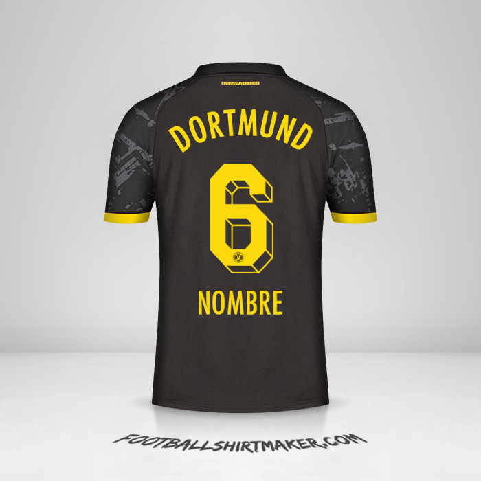 Jersey Borussia Dortmund 2023/2024 Visita -  nombre - 6