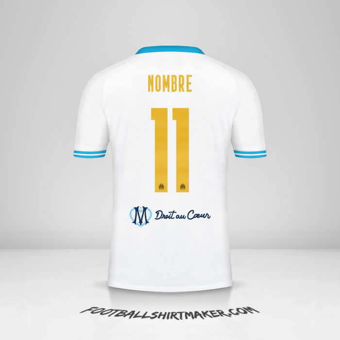 Jersey Olympique de Marseille Cup 2023/2024 -  nombre - 11