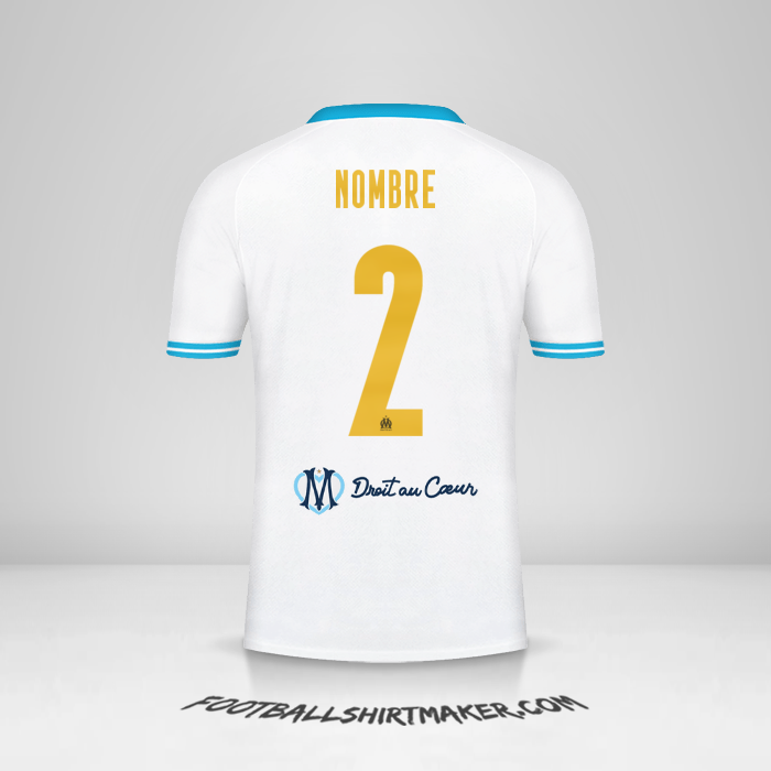 Jersey Olympique de Marseille Cup 2023/2024 -  nombre - 2