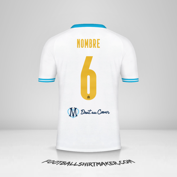 Jersey Olympique de Marseille Cup 2023/2024 -  nombre - 6