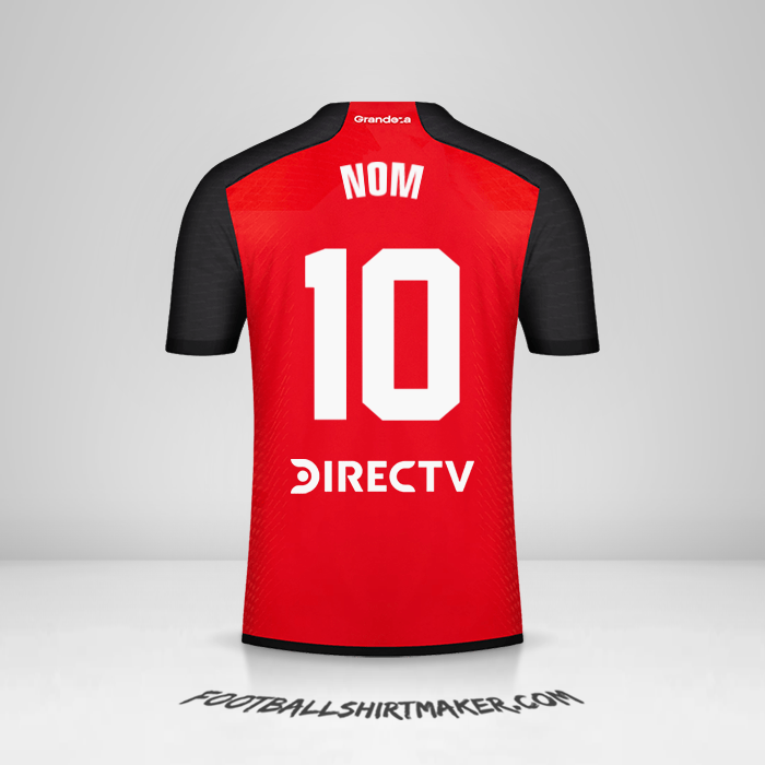 Maillot River Plate 2023/2024 Extérieur -  nom - 10