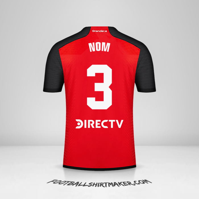 Maillot River Plate 2023/2024 Extérieur -  nom - 3