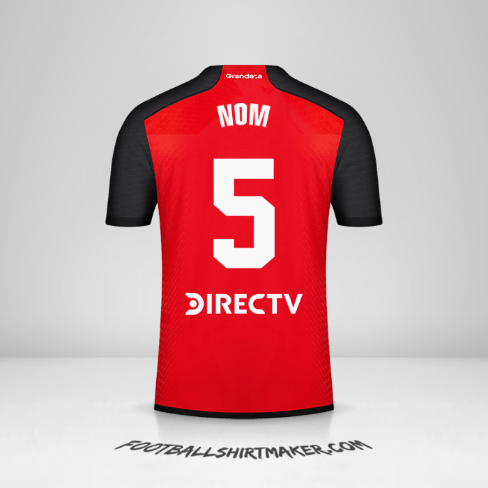 Maillot River Plate 2023/2024 Extérieur -  nom - 5
