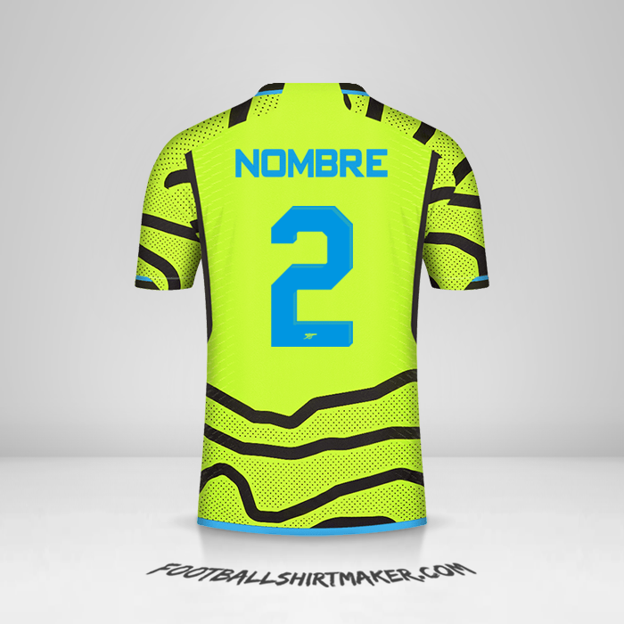 Jersey Arsenal Cup 2023/2024 Visita -  nombre - 2