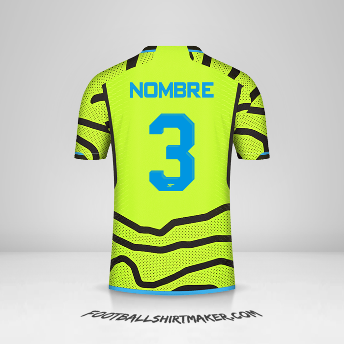 Camiseta Arsenal Cup 2023/2024 Visita -  nombre - 3