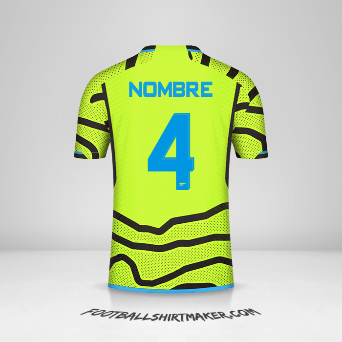 Camiseta Arsenal Cup 2023/2024 Visita -  nombre - 4