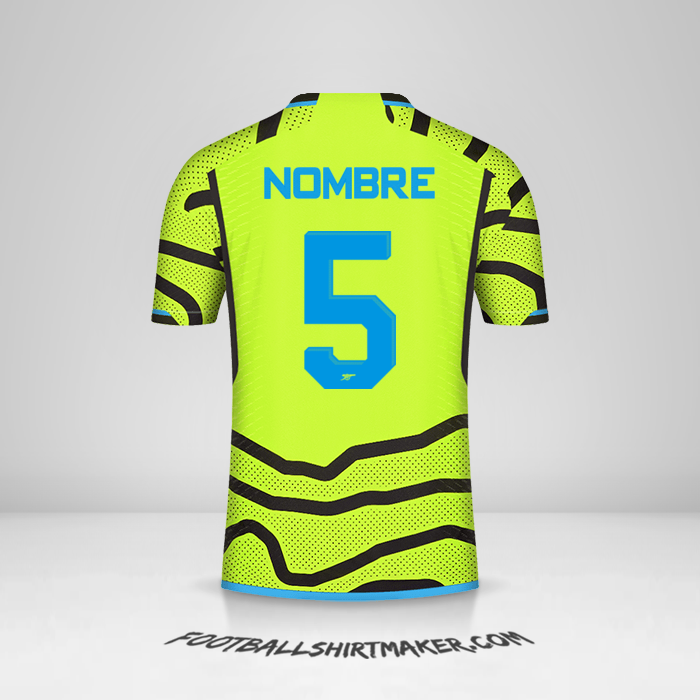 Camiseta Arsenal Cup 2023/2024 Visita -  nombre - 5