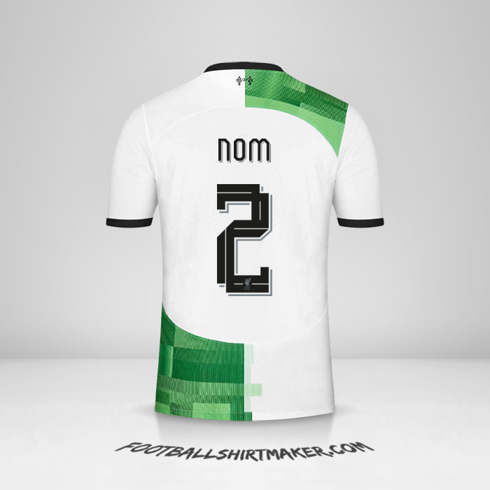 Maillot Liverpool FC Cup 2023/2024 Extérieur -  nom - 2