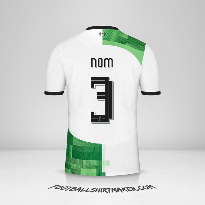 Maillot Liverpool FC Cup 2023/2024 Extérieur -  nom - 3