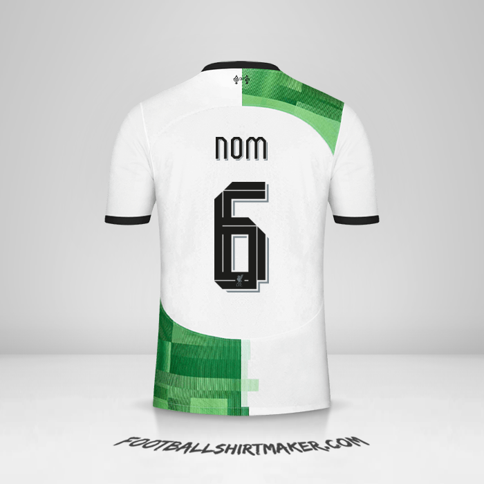 Maillot Liverpool FC Cup 2023/2024 Extérieur -  nom - 6