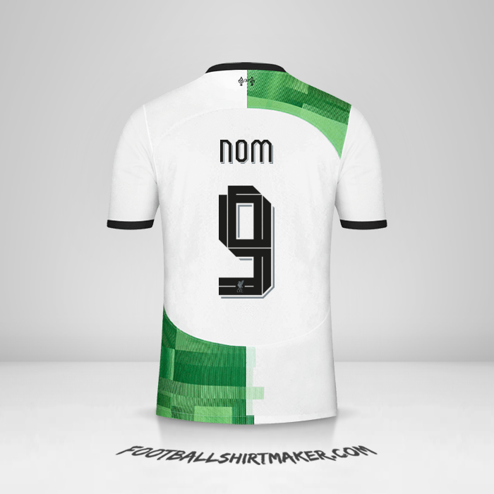 Maillot Liverpool FC Cup 2023/2024 Extérieur -  nom - 9