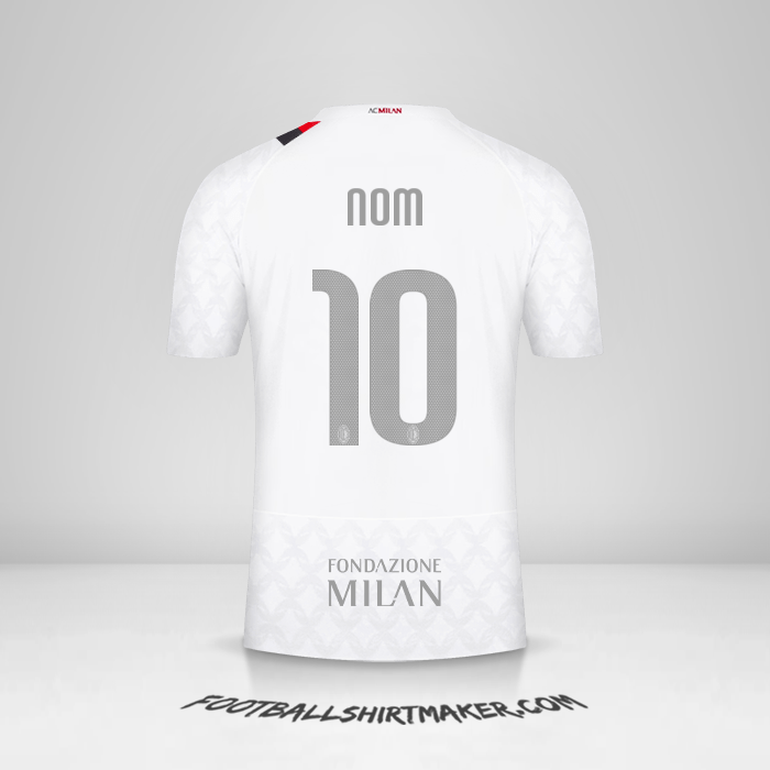 Maillot AC Milan Cup 2023/2024 Extérieur -  nom - 10