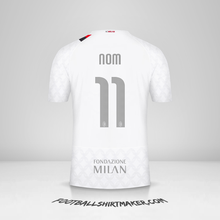 Maillot AC Milan Cup 2023/2024 Extérieur -  nom - 11