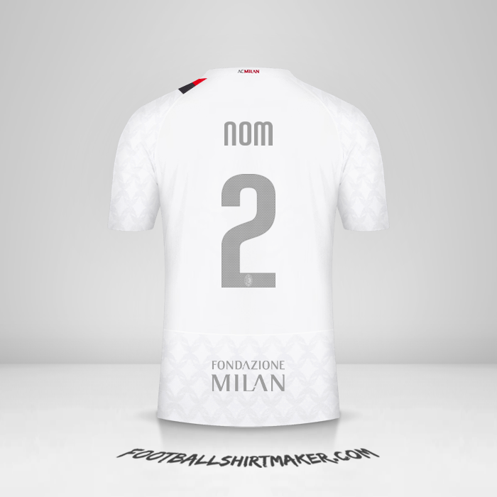 Maillot AC Milan Cup 2023/2024 Extérieur -  nom - 2