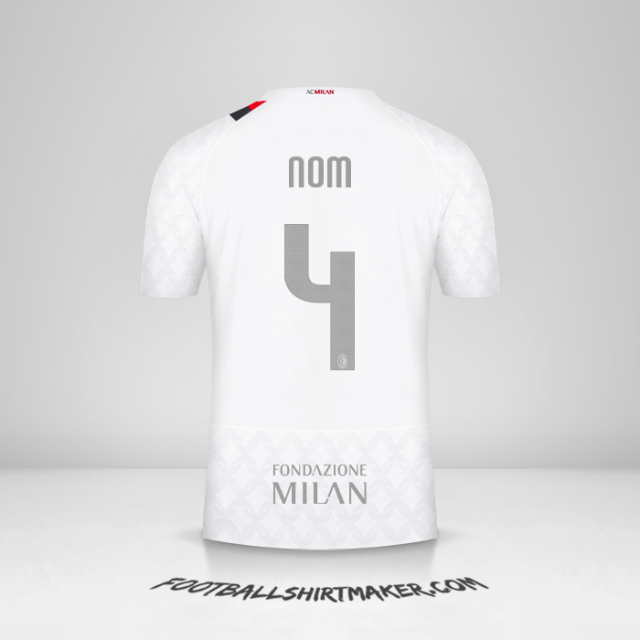 Maillot AC Milan Cup 2023/2024 Extérieur -  nom - 4
