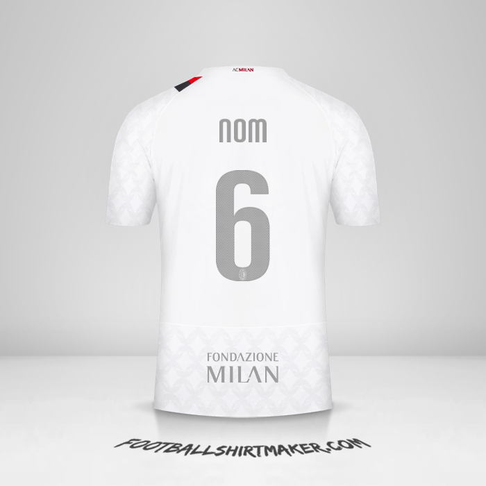 Maillot AC Milan Cup 2023/2024 Extérieur -  nom - 6