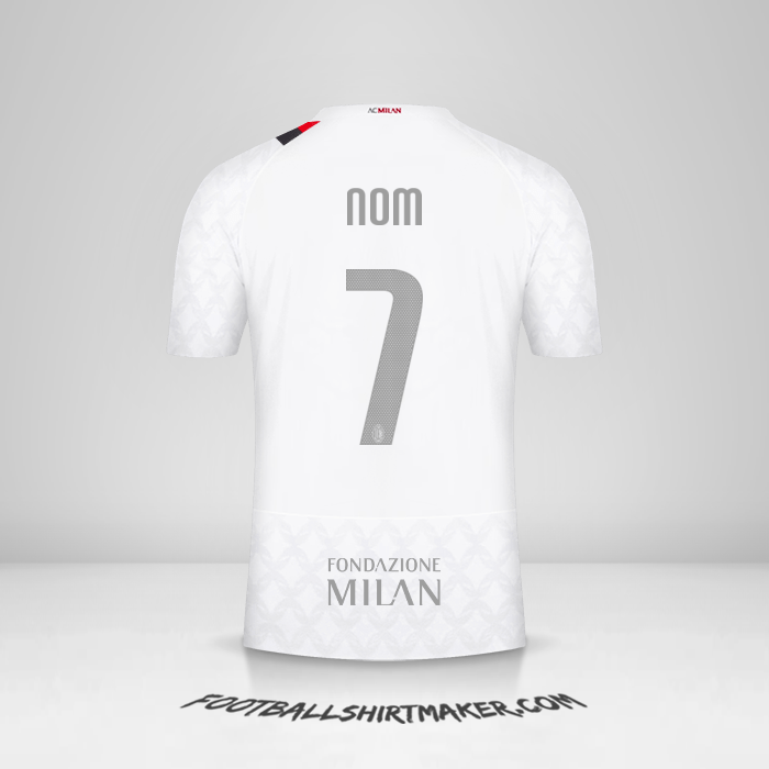 Maillot AC Milan Cup 2023/2024 Extérieur -  nom - 7