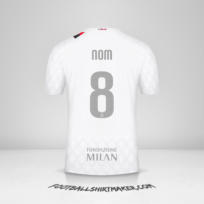 Maillot AC Milan Cup 2023/2024 Extérieur -  nom - 8