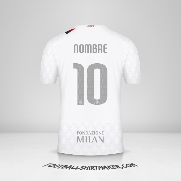 Camiseta AC Milan Cup 2023/2024 Visita -  nombre - 10