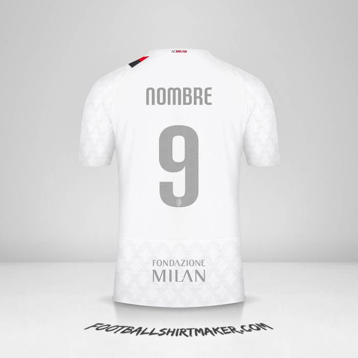 Jersey AC Milan Cup 2023/2024 Visita -  nombre - 9