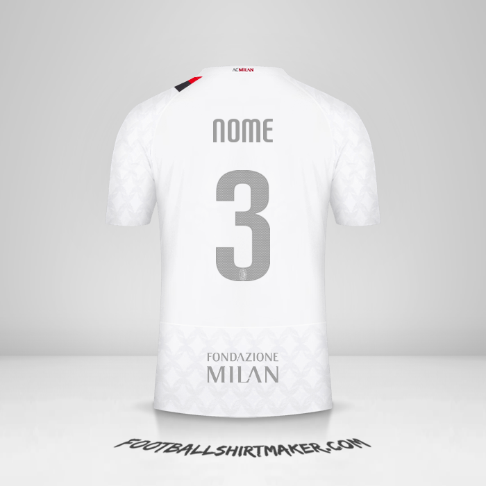 Camisola AC Milan Cup 2023/2024 Alternativa -  nome - 3